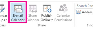 click email calendar